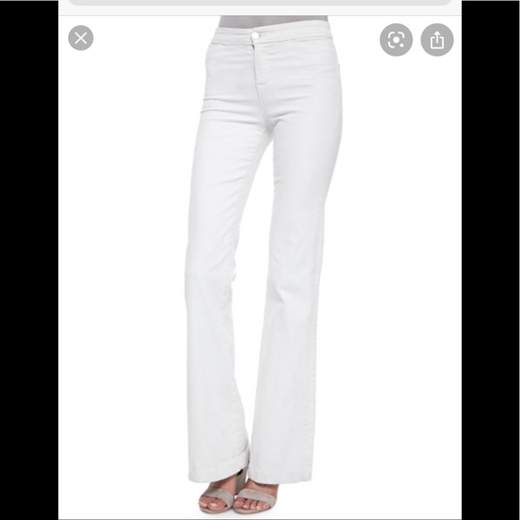JBrand white denim tailored flare hi-rise NWTS 25 - Picture 3 of 4